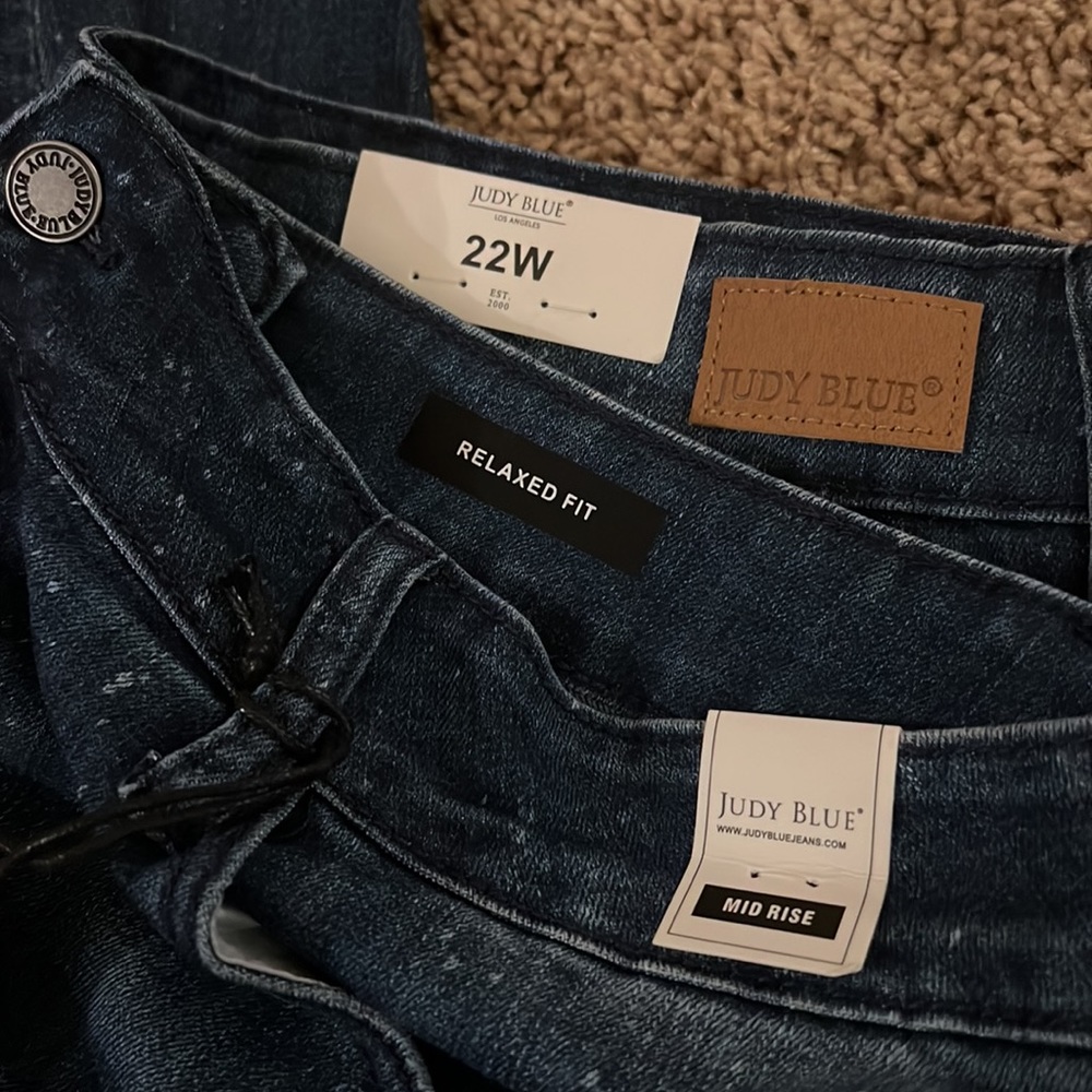 Mineral Wash Relaxed Fit Jeans Judy Blue NWT 22W